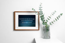 Load image into Gallery viewer, Peter Pan Quote Wall Art - Second Star to the Right Print - Nursery Decor, Kids Room, Adventure Theme, Starry Night Art, Framed or Unframed
