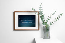 Load image into Gallery viewer, Peter Pan Quote Wall Art - Second Star to the Right Print - Nursery Decor, Kids Room, Adventure Theme, Starry Night Art, Framed or Unframed