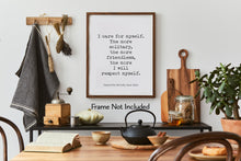 Load image into Gallery viewer, Jane Eyre Quote Print – Charlotte Brontë Self-Respect Wall Art, Black and White Literary Poster, Feminist Minimalist Book Quote