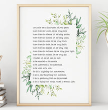 Load image into Gallery viewer, Prayer For Peace Prayer of Saint Francis Lord, make me an instrument of your peace - UNFRAMED