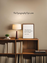 Load image into Gallery viewer, Oscar Wilde Travel Quote Print – Inspirational Minimalist Wall Art, Black & White Literary Decor, Motivational Gift for Wanderlust Lovers