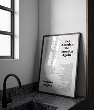 Load image into Gallery viewer, Let America Be America Again Langston Hughes Poem Print