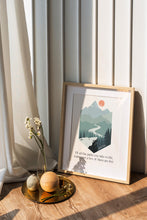 Load image into Gallery viewer, John Muir Quote Of all the paths you take in life, make sure a few of them are dirt, unique hiking gifts, Framed & Unframed
