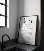 Load image into Gallery viewer, William Ernest Henley Poem invictus poem Art Print Home office Decor poetry wall art Framed & Unframed Options