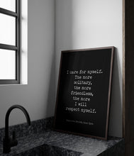 Load image into Gallery viewer, Jane Eyre Quote Print – Charlotte Brontë Self-Respect Wall Art, Black and White Literary Poster, Feminist Minimalist Book Quote