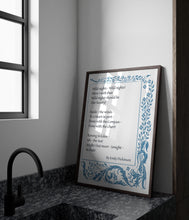 Load image into Gallery viewer, Emily Dickinson Poem Print – “Wild Nights” Romantic Poetry Wall Art