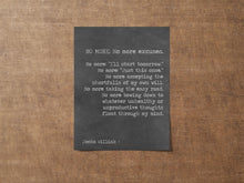 Load image into Gallery viewer, Jocko Willink Print No More Excuses - Discipline Equals Freedom Book Framed & Unframed Options