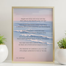 Load image into Gallery viewer, E.E. Cummings Poem Maggie and Milly and Molly and May Art Print Home Decor poetry wall art UNFRAMED