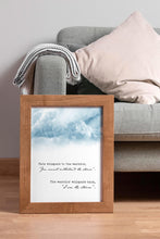 Load image into Gallery viewer, The warrior whispers back, I am the storm - Wall Art Poster - Inspirational Wall Art - Storm Clouds - Framed Print or Unframed Print