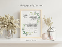 Load image into Gallery viewer, Vater Unser Kunstdruck - Christliche Wanddeko - German Lords Prayer Wall Art Print
