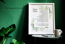 Load image into Gallery viewer, Vater Unser Kunstdruck - Christliche Wanddeko - German Lords Prayer Wall Art Print