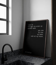 Load image into Gallery viewer, E.E. Cummings Quote Print – Romantic Poetry Wall Art, Literary Love Gift, Nursery Decor, Black & White Minimalist Print, Kids Bedroom Decor