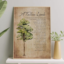 Load image into Gallery viewer, A Fallen Limb Poem Print - Sympathy Memorial Wall Art