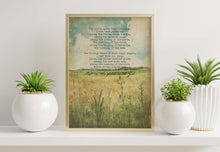 Load image into Gallery viewer, Out in the Fields with God Poem Print - Framed & Unframed Options