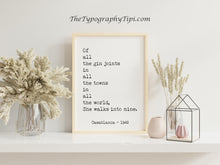 Load image into Gallery viewer, Of All the Gin Joints Casablanca Quote Print, Movie Quote Poster, Movie Lover Gift, Classic Movie Line Wall Art Framed & Unframed Options