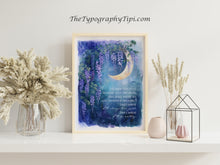 Load image into Gallery viewer, Peter Pan Quote Print “That’s where I’ll always love you”, Peter Pan Book Quote Posters, Reading Nook Decor, Book Shelf Decor