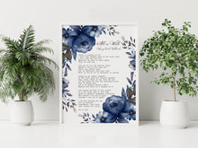 Load image into Gallery viewer, All Is Well Funeral Poem Print – In Loving Memory Art for Celebration of Life, "Death is nothing at all", Sympathy or Condolence Gift