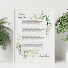 Load image into Gallery viewer, Sermons We See poem - Edgar Guest Poem - Art Print Home office Decor poetry wall art - Physical Art Print Without Frame