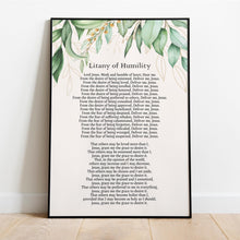 Load image into Gallery viewer, Litany of Humility Print: Catholic Prayer, Elegant Christian Decor