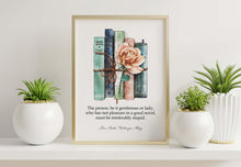 Load image into Gallery viewer, Jane Austen Wall Art Northanger Abbey Jane Austen Gifts, Reading Nook Decor, Book Shelf Decor, Book Quote Posters,