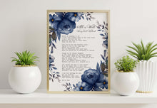 Load image into Gallery viewer, All Is Well Funeral Poem Print – In Loving Memory Art for Celebration of Life, "Death is nothing at all", Sympathy or Condolence Gift