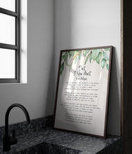 Load image into Gallery viewer, Dust If You Must Poem Print Laundry Room Decor Poem by Rose Milligan - Mother In Law Christmas Gift - Quirky Poem Poster Print