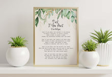 Load image into Gallery viewer, Dust If You Must Poem Print Laundry Room Decor, Poem by Rose Milligan