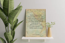 Load image into Gallery viewer, Anthony Bourdain "Travel Changes You" Quote Print Vintage Map Wall Art