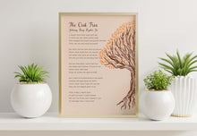 Load image into Gallery viewer, The Oak Tree Poem Encouragement Gift Poster Print - Poetry Wall Art
