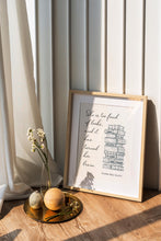 Load image into Gallery viewer, She is too fond of books - Louisa May Alcott Book Lover Print, Book Nook Decor
