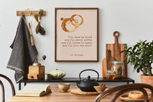 Load image into Gallery viewer, JD Salinger Quote Print: Coffee & Books Literary Art