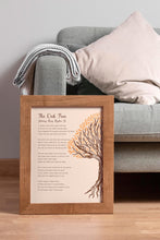 Load image into Gallery viewer, The Oak Tree Poem Encouragement Gift Poster Print - Poetry Wall Art