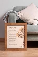 Load image into Gallery viewer, The Oak Tree Poem Print – Inspirational Wall Art on Strength & Resilience by Johnny Ray Ryder Jr.
