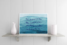 Load image into Gallery viewer, Cummings Poem For whatever we lose Beach Decor poetry wall art Our self we find in the sea Framed & Unframed Options