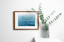 Load image into Gallery viewer, Cummings Poem For whatever we lose - Beach Decor poetry wall art - Our self we find in the sea UNFRAMED