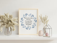 Load image into Gallery viewer, Rumi Quote Wall Art – Raise Your Words Not Voice Print, Mindful Living Decor