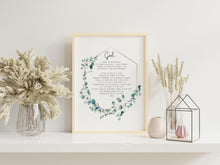 Load image into Gallery viewer, Serenity Prayer Print sobriety gift Alcoholics Anonymous twelve step recovery - Full Prayer- VERSION 2 Framed & Unframed