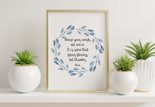 Load image into Gallery viewer, Rumi Quote Wall Art – Raise Your Words Not Voice Print, Mindful Living Decor