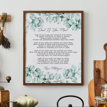 Load image into Gallery viewer, Dust If You Must Poem Print by Rose Milligan Rose Milligan Poem Poster Print - Eucalyptus Wall Art