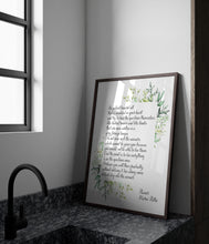 Load image into Gallery viewer, Rilke Quote Wall Art Print: Be patient toward all that is unsolved