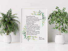 Load image into Gallery viewer, Rilke Quote Wall Art Print: Be patient toward all that is unsolved