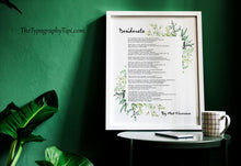 Load image into Gallery viewer, Desiderata Wall Art Print Poem By Max Ehrmann Framed & Unframed Options