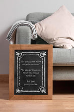 Load image into Gallery viewer, The Addams Family Decor Movie Quote "We gladly feast on those who would subdue us... Not just pretty words". Framed & Unframed Options
