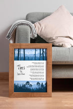 Load image into Gallery viewer, Trees By Joyce Kilmer Poem Poster Print Poetry Wall Art - Framed & Unframed Options
