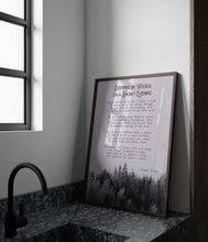 Load image into Gallery viewer, Robert Frost Poem Print: Stopping by Woods on a Snowy Evening