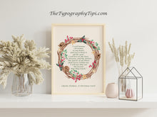 Load image into Gallery viewer, Charles Dickens Quote A Christmas Carol "I will honor Christmas in my heart"