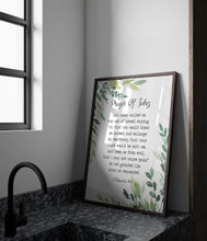 Load image into Gallery viewer, Prayer of Jabez Christian Wall Art: Watercolor Leaves Scripture Print