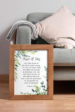 Load image into Gallery viewer, Prayer of Jabez Christian Wall Art: Watercolor Leaves Scripture Print