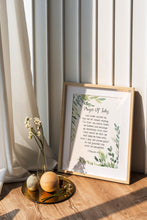 Load image into Gallery viewer, Prayer of Jabez Christian Wall Art: Watercolor Leaves Scripture Print