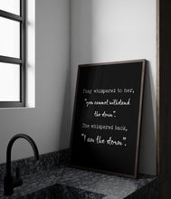 Load image into Gallery viewer, I Am the Storm Quote Empowering Wall Art Print – Motivational Decor for Women